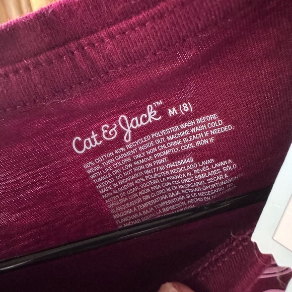 2 Cat & Jack tops-Dance to the Beat & Snow Fort long Sleeve Shirts sz 8 - Picture 5 of 9